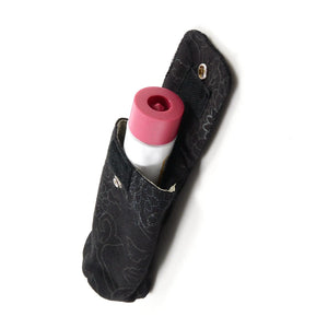 Nijens kleine Beuteltasche für Futtertube - (Canvas-Stoff mit Blumen-Muster in Schwarz-Braun) 2