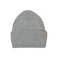 Vorderansicht der hellgrauen Angora Beanie Marseille von Nijens 