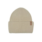 Vorderansicht der Angora Beanie in Beige von Nijens
