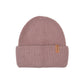 Vorderansicht der altrosa Angora Beanie Marseille von Nijens
