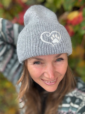 Unisex Beanie Angora Hellgrau - Marseille 14/22