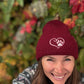 Unisex Beanie Angora Bordeauxrot - Marseille 13/24