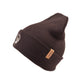 Beanie aus Acryl Dunkelbraun mit Herz-Pfoten-Stickerei 
