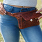 Nijens Leather Pouch Belt Bag Brown