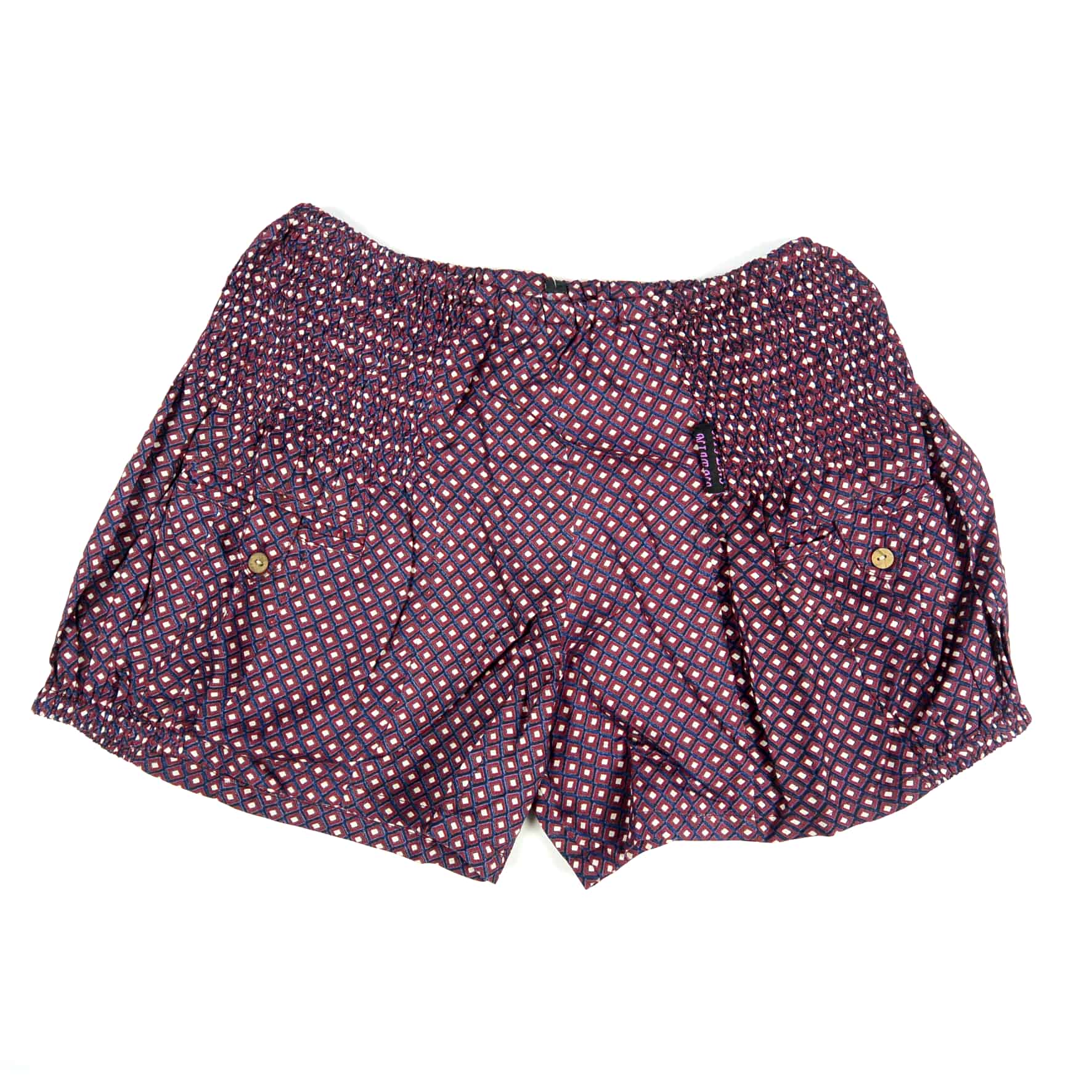 Kurze Hose Nijens Sommer Shorts S/M Viskose Bordeauxrot