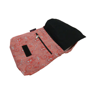 Kleine Umhängetasche aus Baumwolle in Rosa mit floralen Mustern – Stofftasche  von Nijens