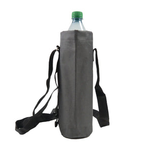 Nijens Flaschen Tasche (Nylon Grau) für Wasserflaschen bis 1500 ml - Water Bottle Bag