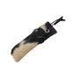 Dummy aus naturbelassenem, hochwertigem Ziegenfell in Schwarz-Beige
