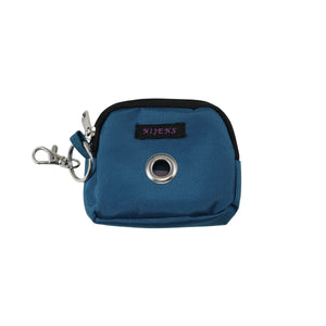 Kleine Beuteltasche mit Gürtelschlaufen, Öse und Karabiner, Nylon Wasserdicht Petrol Nijens Shop