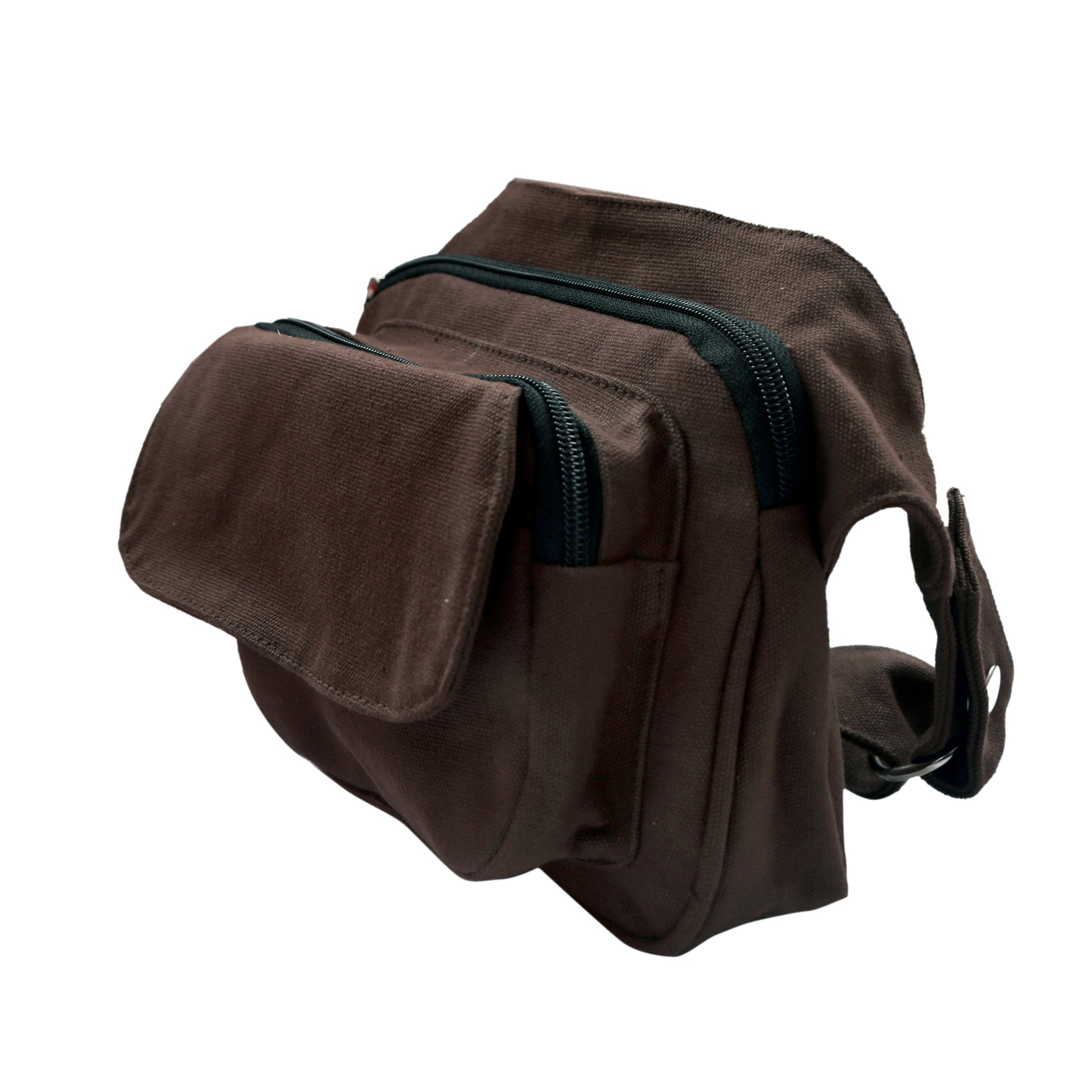 Multifunktionale Gassi-Tasche S-XXXL für Hunde Wanderung (Stoff Canvas Braun) - Nijens 3