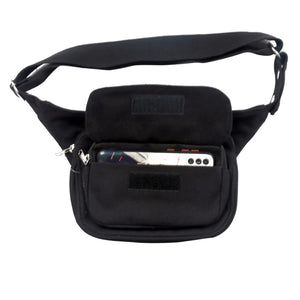 Schwarze Multifunktionale Gassi-Tasche S-XXXL für Hunde Wanderung (Stoff Black Canvas) - Nijens 2