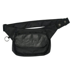 Nijens Wasserdichte mit veganem Leder Schwarze Gassi-Tasche