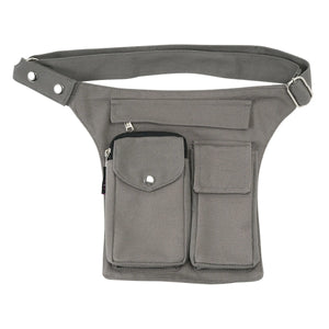 Leckerli-Tube-Tasche Canvas Baumwolle Grau Nijens
