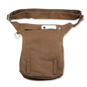 Nijens Hunde Gassi-Tasche Canvas Stoff Braun