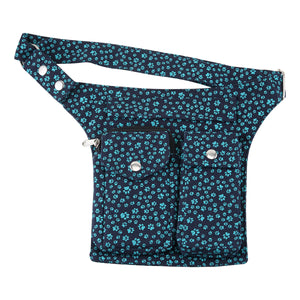 Leckerli-Tube Tasche (Stoff Pfoten Teal) für Hunde Nijens