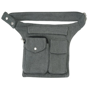 Leckerli-Tube-Tasche Stoff Canvas Einfarbig Grau Nijens