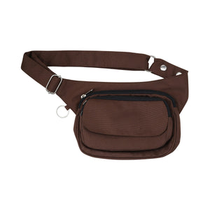 Nijens Gassi-Tasche (Nylon Braun) für Hunde Wanderung