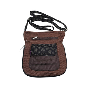 Nijens Tasche Stoff Braun Polka Dot