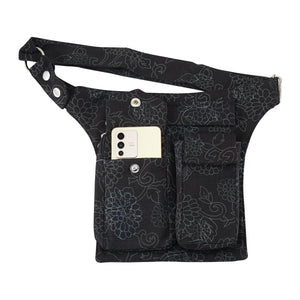 Leckerli-Tube Tasche (Stoff Black Flowers) für Hunde Nijens Shop