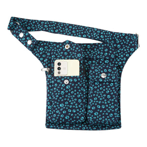 Leckerli-Tube Tasche (Stoff Pfoten Teal) für Hunde Nijens 2