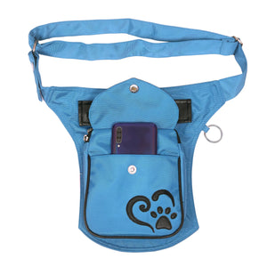 Nijens Wasserdichte Gassi-Tasche S-XXXL, Hundeleckerli-Beutel aus Nylon Himmelblau 2