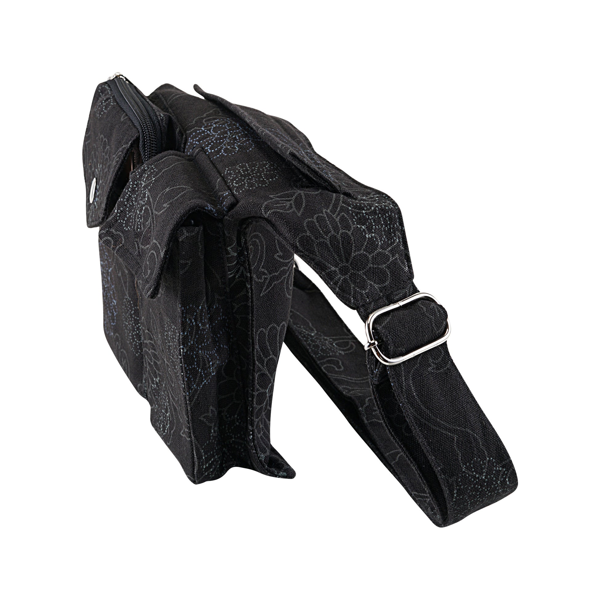 Leckerli-Tube Tasche (Stoff Black Flowers) für Hunde Nijens 4