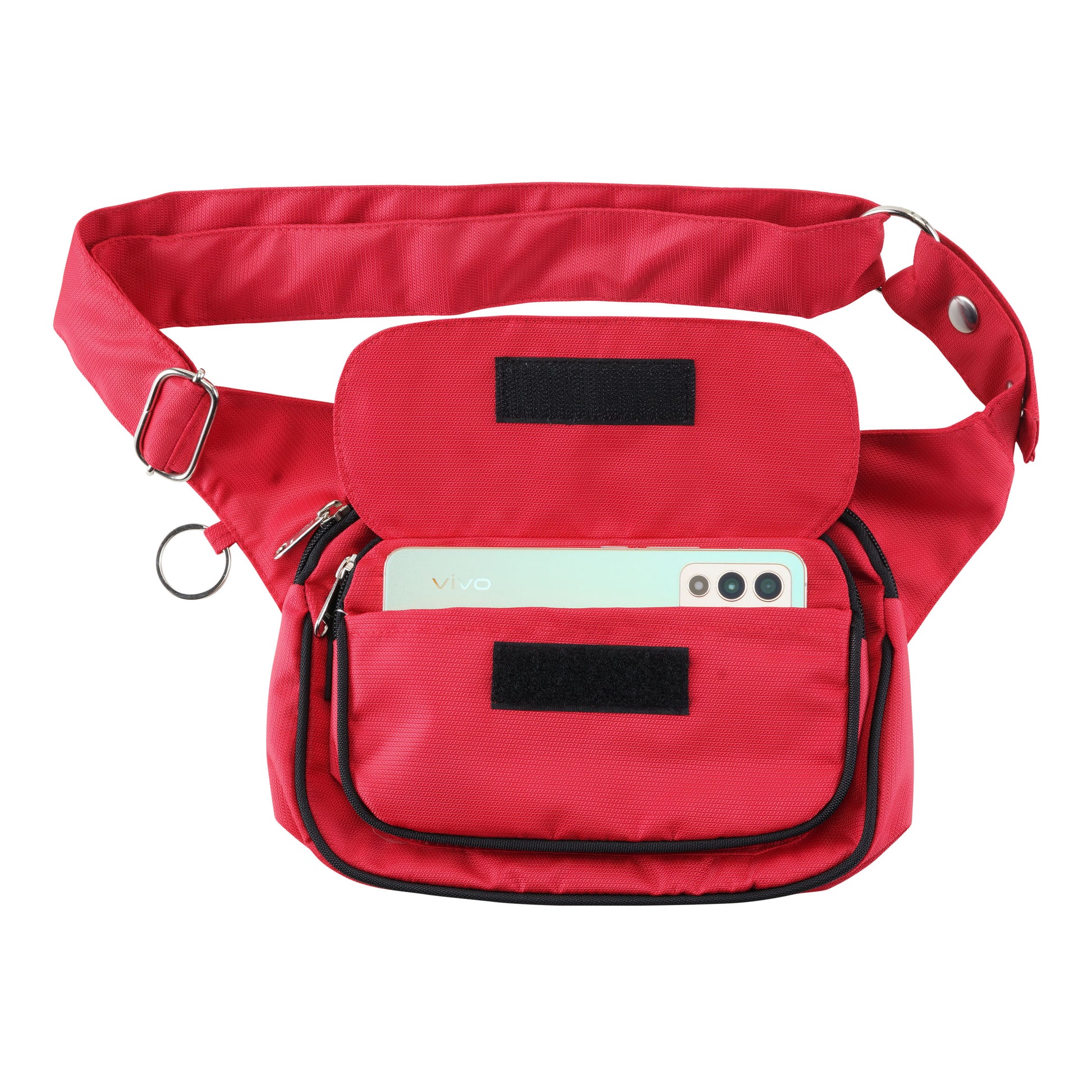 Nijens Wasserabweisende Gassi-Tasche für Hunde Wanderung (Nylon Rot) 2