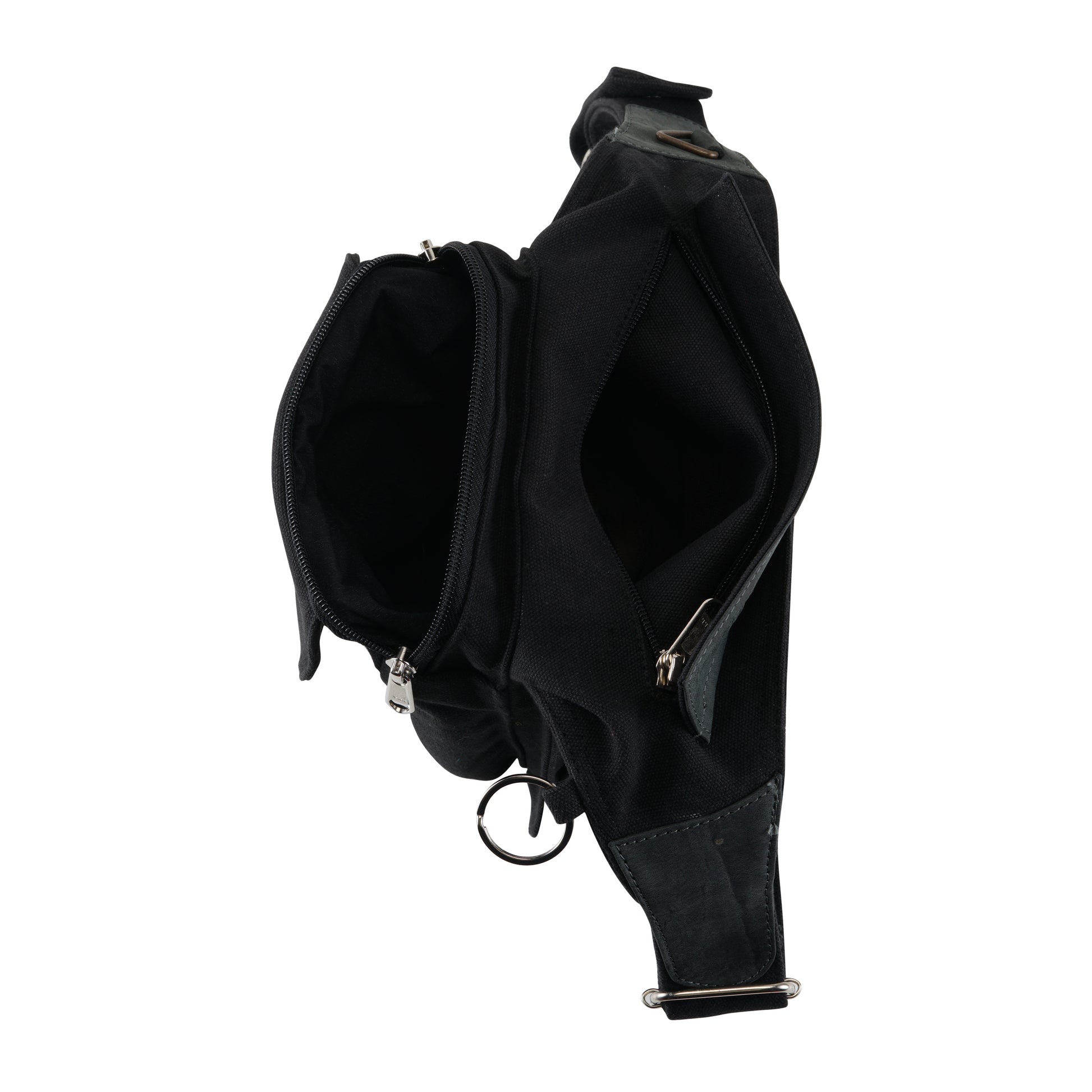 Nijens S-XXXL Gassi-Tasche Leder Vintage (Black), robuste Leckerli-Tasche für Hundebesitzer 5