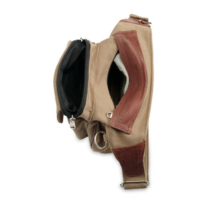 Nijens Gassi-Tasche für Hundesport Hüfttasche S-XXXL Stoff Sand Leder Brandy 2