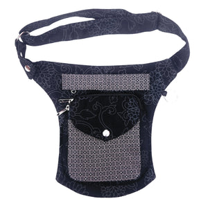 Leckerlitasche S-XXXL für Hundeliebhaber Nijens Herren&Unisex Black Flowers