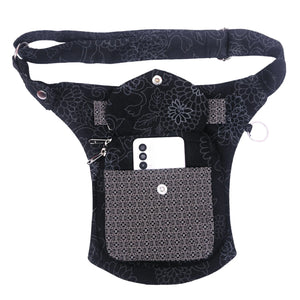 Leckerlitasche S-XXXL für Hundeliebhaber Nijens Herren&Unisex Black Flowers 2