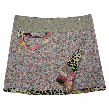 Nijens Skirt Wenderock XL Sommerrock Stoff-Baumwolle mit kleinem Blumenmuster