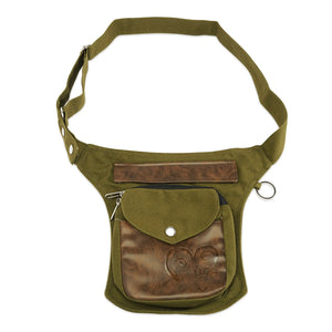 Hundeleckerli-Tasche aus Canvas mit Kunstleder "Herz mit Hundepfote" Nijens