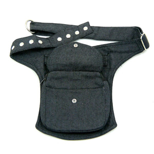 Nijens Gürteltasche Denim Dunkelgrau Hip Bag für Hundefreunde