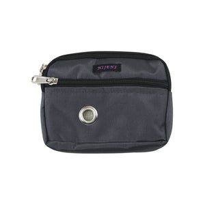 Kleine Beuteltasche mit Schlaufen, Öse, Wasserfester Stoff Nylon Charcoal Nijens Shop