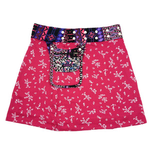 Nijens Wickelrock Viskose Blumenmuster Magenta