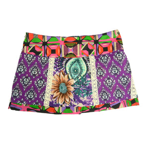 Nijens Mini Rock Wenderock Baumwolle Lila-Grün