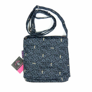 Nijens Kleine Tasche Umhängetasche Stoff Schwarz