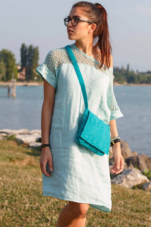 Kleine Tasche Cyan Umhängetasche Nijens