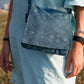 Kleine Tasche Stoff Nijens NJChoto-33 dunkelblaue Rosen - NIJENS