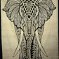 Stoff Wandbild Bettlaken Elefant klein
