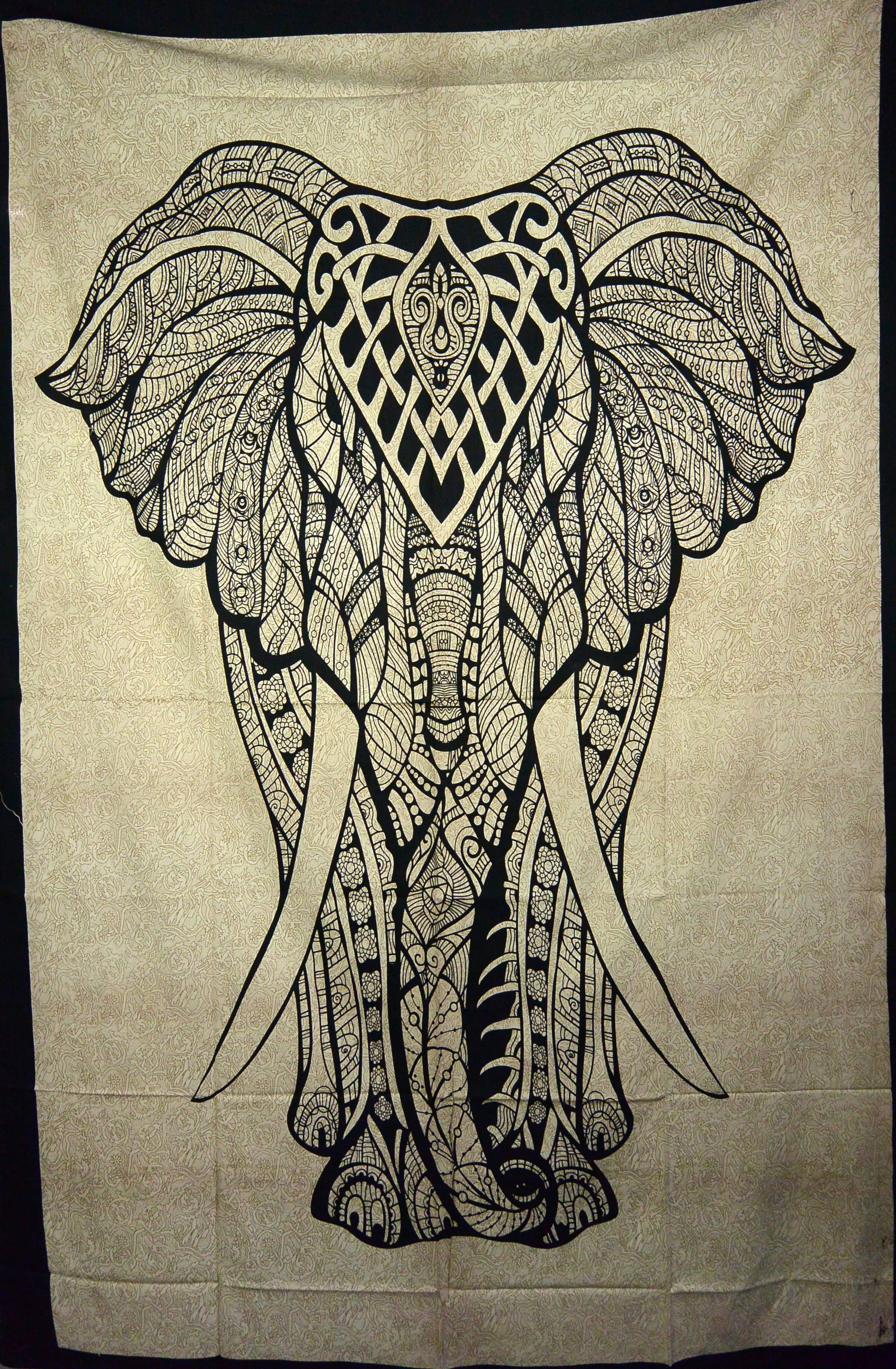 Stoff Wandbild Bettlaken Elefant klein