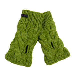 Pulswärmer Nijens Armstulpen aus Schurwolle Pistazie
