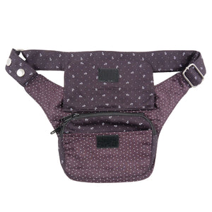 Nijens Bauchtasche Gürteltasche Stoff Bordeaux Braun 2