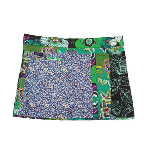 Nijens Damen Wickelrock Minirock Stoff mit Druckknopfleiste