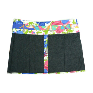 Nijens Jeans Mini Rock Wickelrock Baumwolle Grau