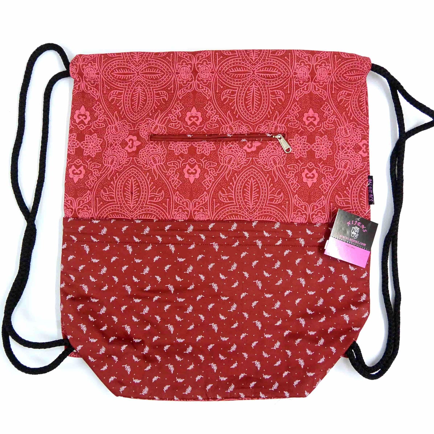 Nijens Canvas Turnbeutel Backpack Red 