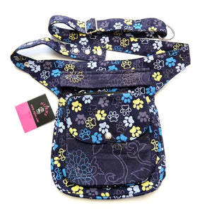 Nijens S-XXXL Leckerli-Tasche mit Kotbeutelfach mit Pfoten Muster