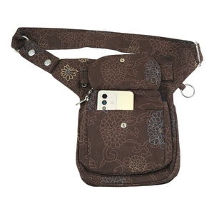 Bauchtasche Stoff Braun Blumen Motiv Nijens Hannover 2