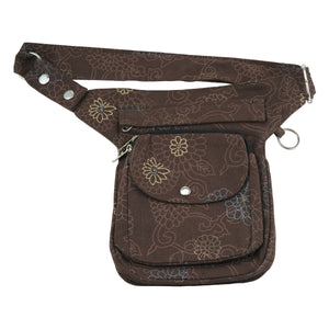 Bauchtasche Stoff Braun Blumen Motiv Nijens Hannover